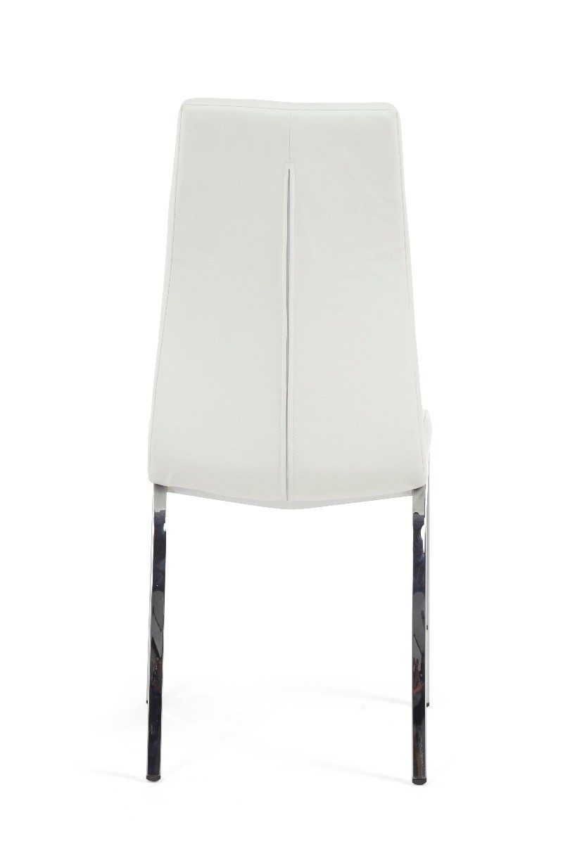 Photo 4 of Marco ivory white faux leather dining chairs