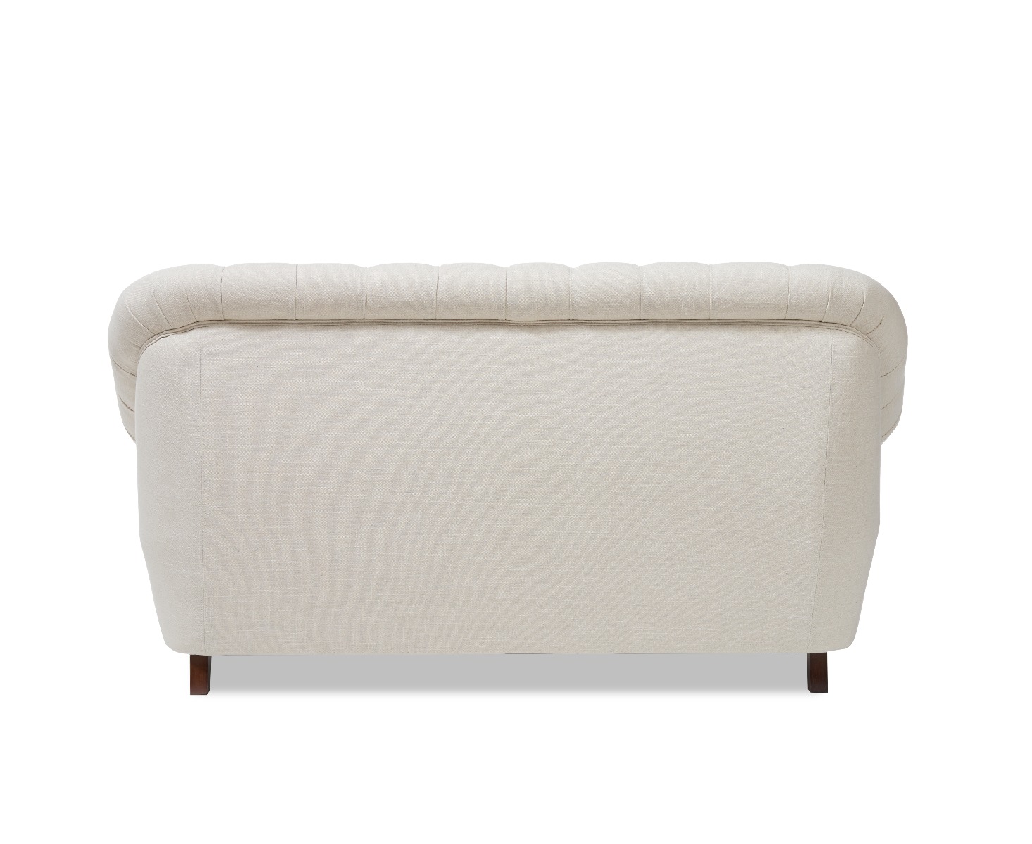 Photo 2 of Eva chesterfield ivory linen fabric two-seater sofa