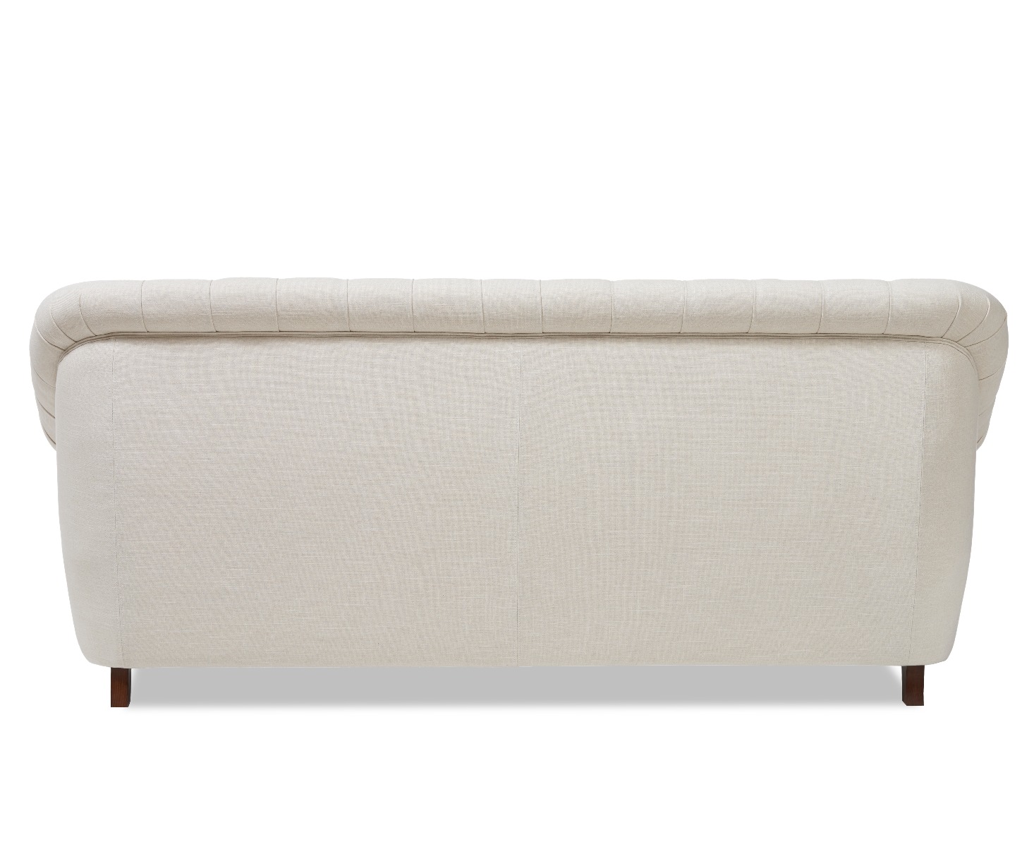 Photo 2 of Eva chesterfield ivory linen fabric three-seater sofa