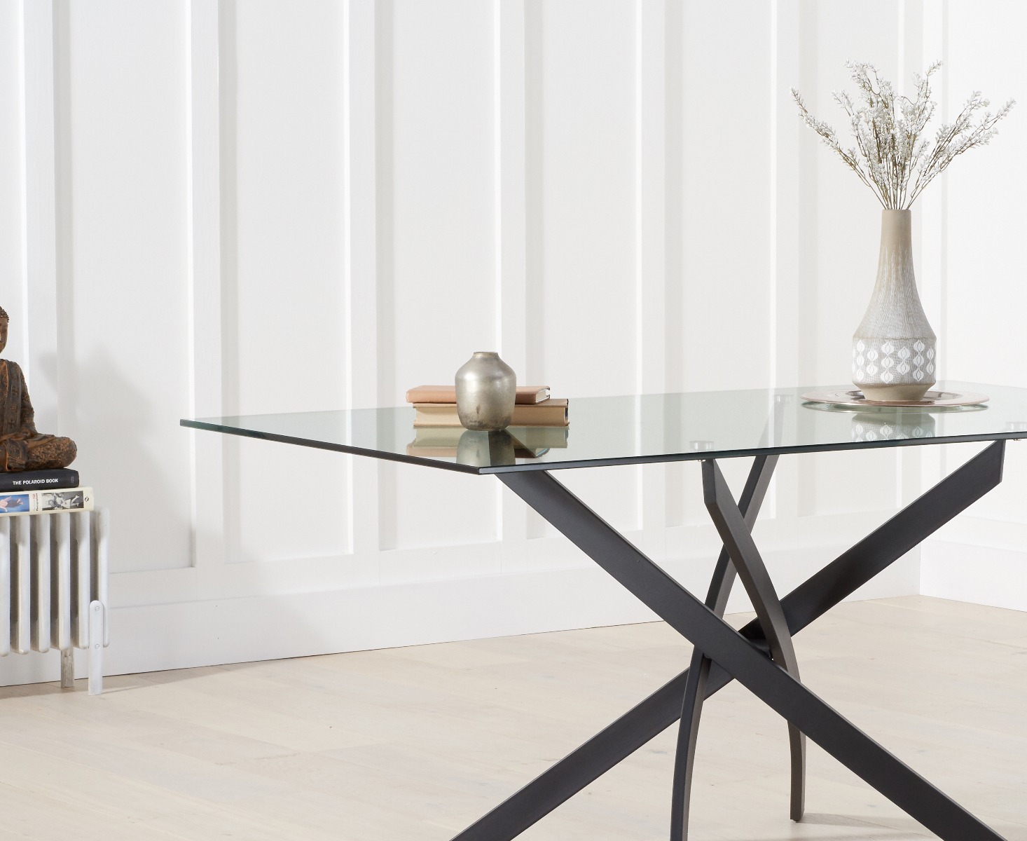 Photo 2 of Mara 160cm glass dining table