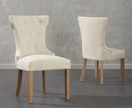 Clara Cream Fabric Dining Chairs