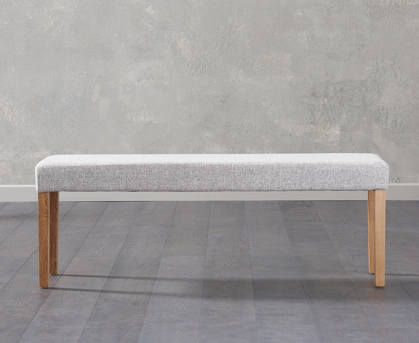 Product photograph of Lila Large Grey Bench from Oak Furniture Superstore
