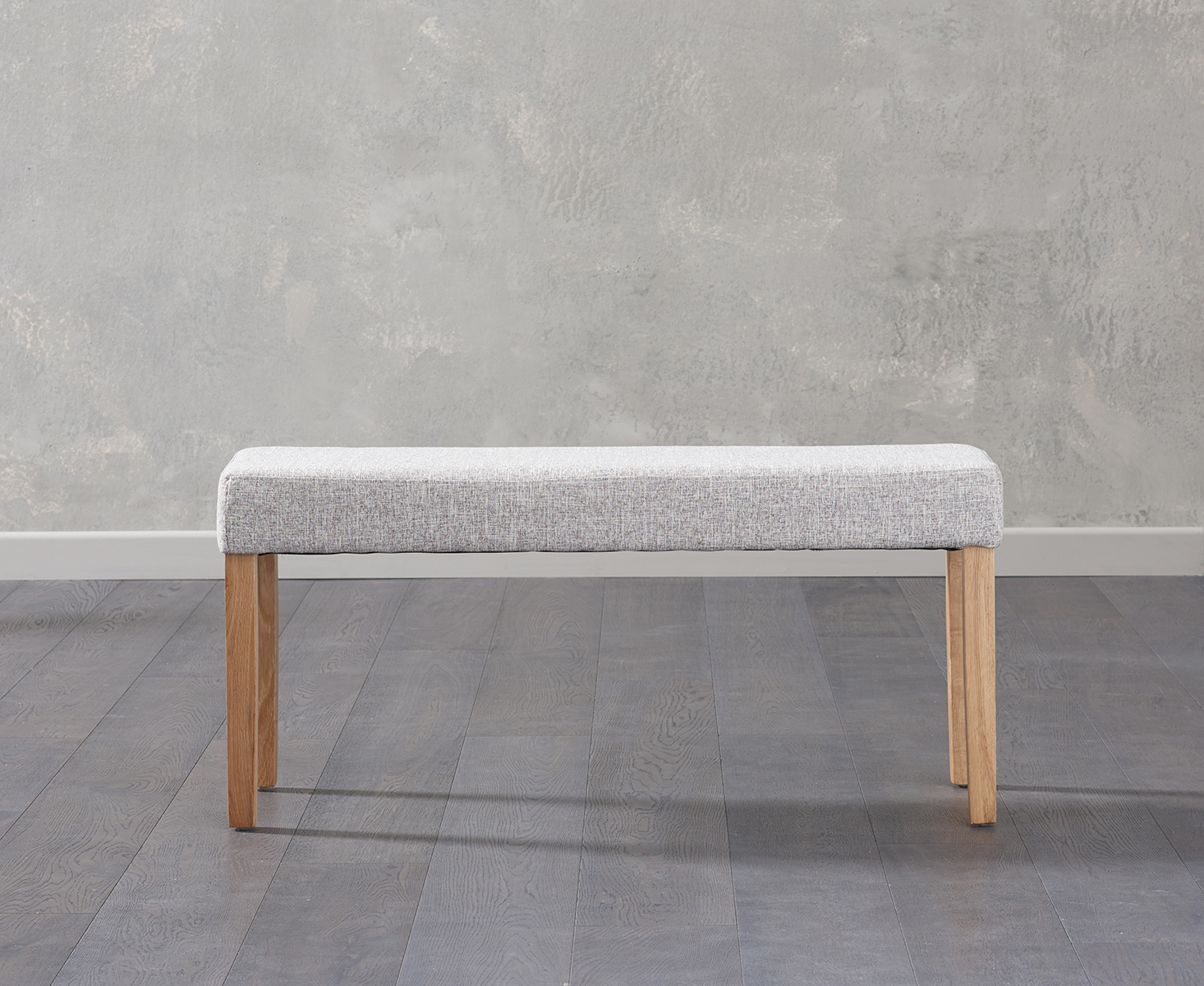 Product photograph of Lila Small Grey Bench from Oak Furniture Superstore