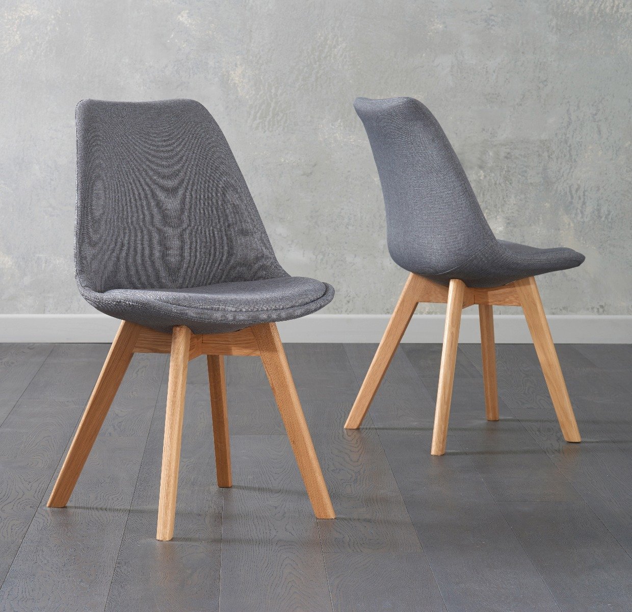 Duke Dark Grey Fabric Dining Chairs