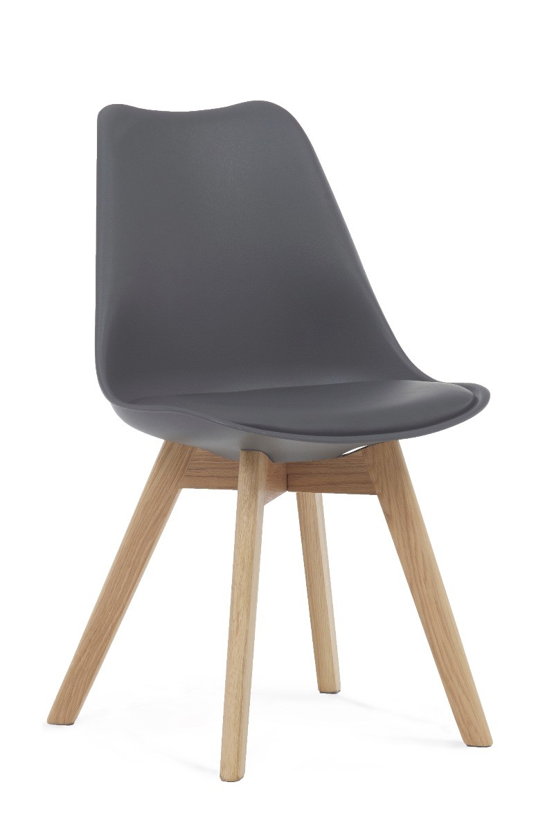 Photo 5 of Orson dark grey faux leather dining chairs