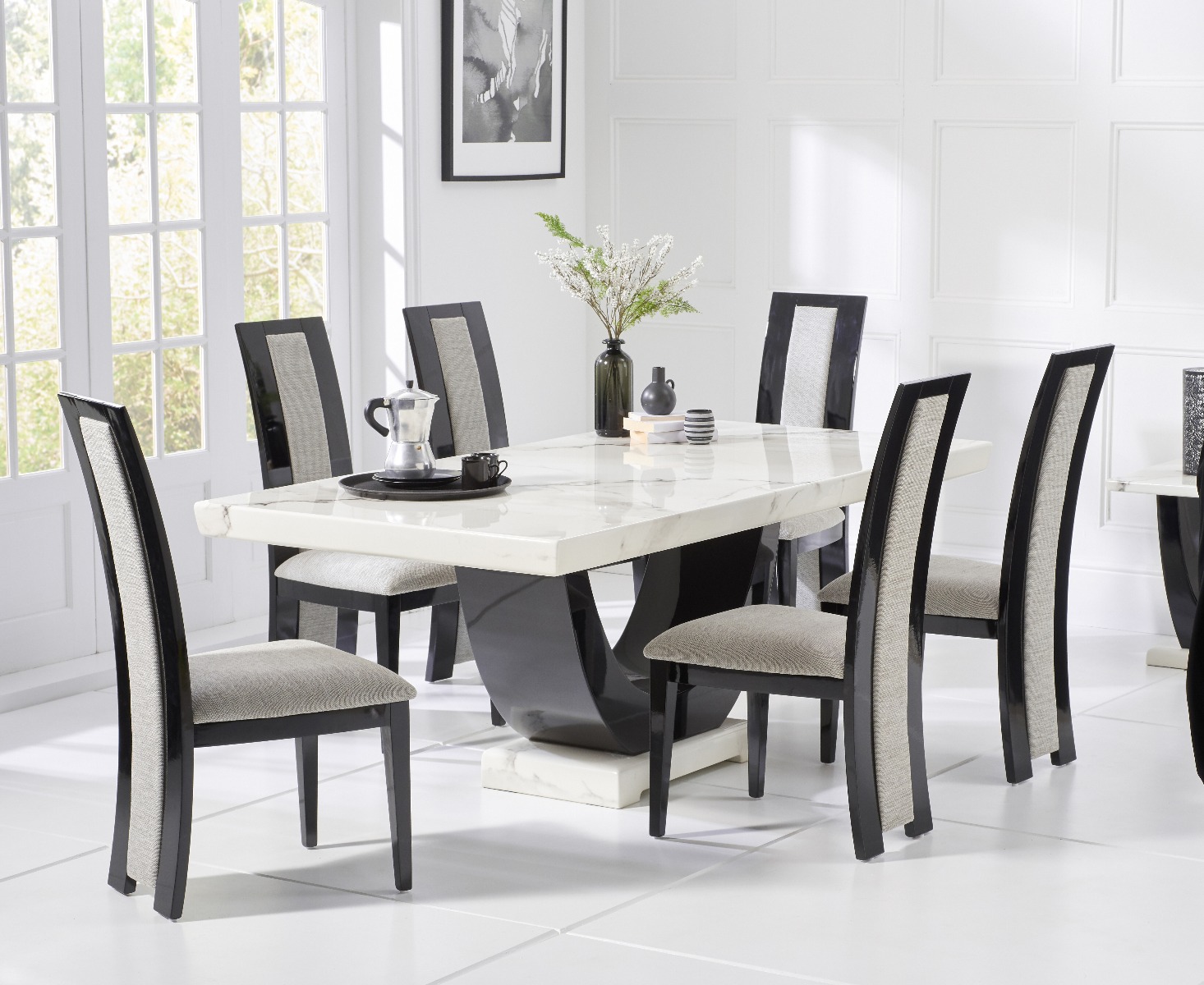 Pedestal Marble Dining Table, Dining Table And Chairs Uk