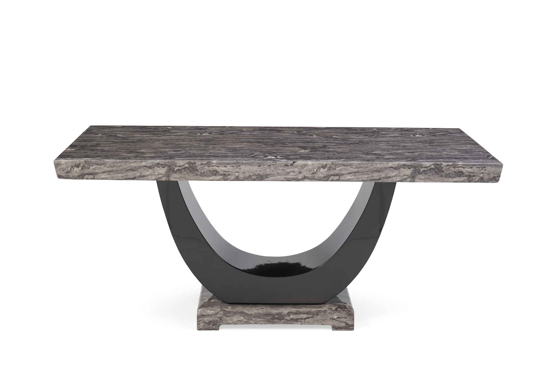 Photo 3 of Raphael 200cm dark grey pedestal marble dining table