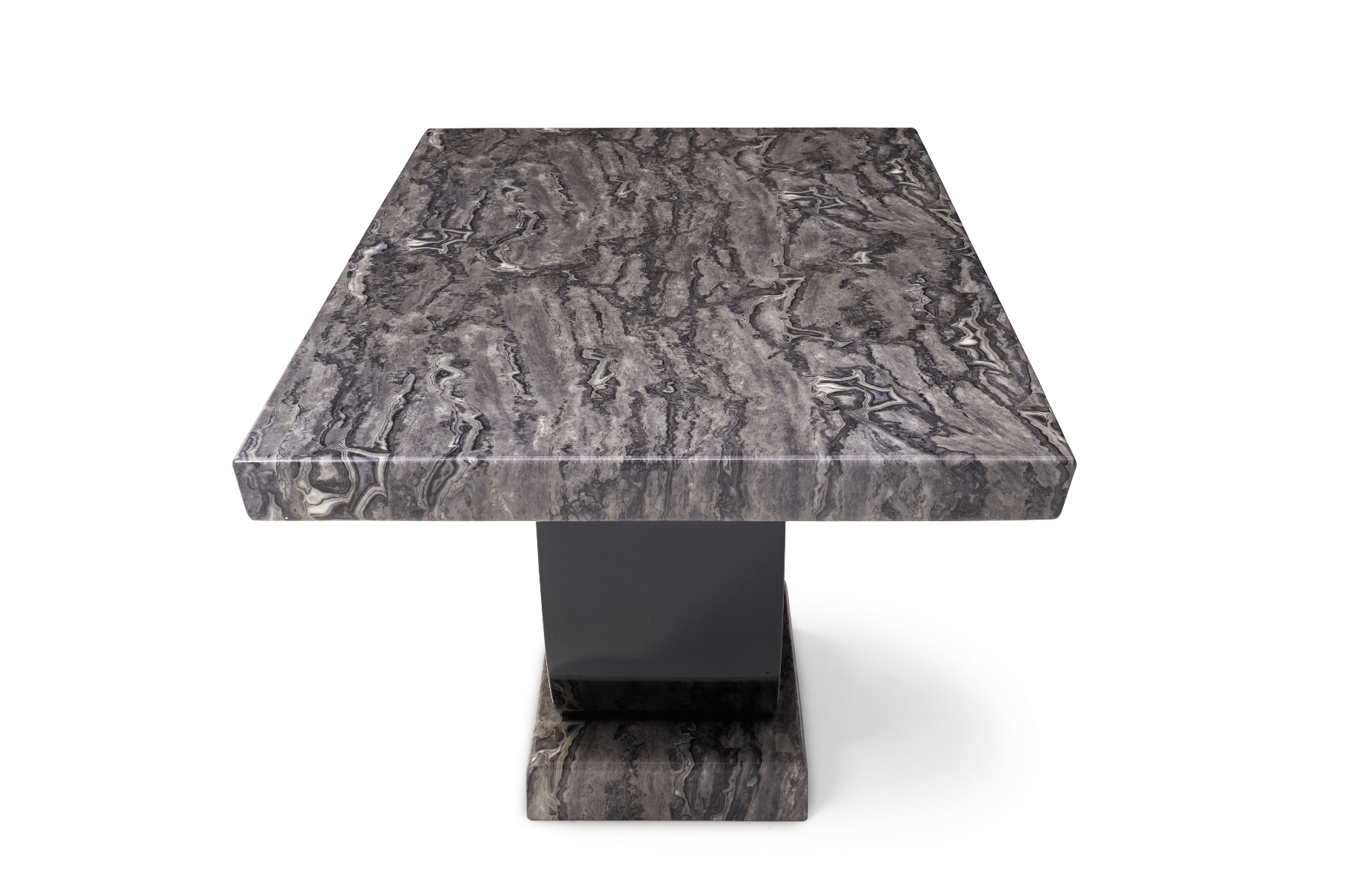 Photo 4 of Raphael 200cm dark grey pedestal marble dining table