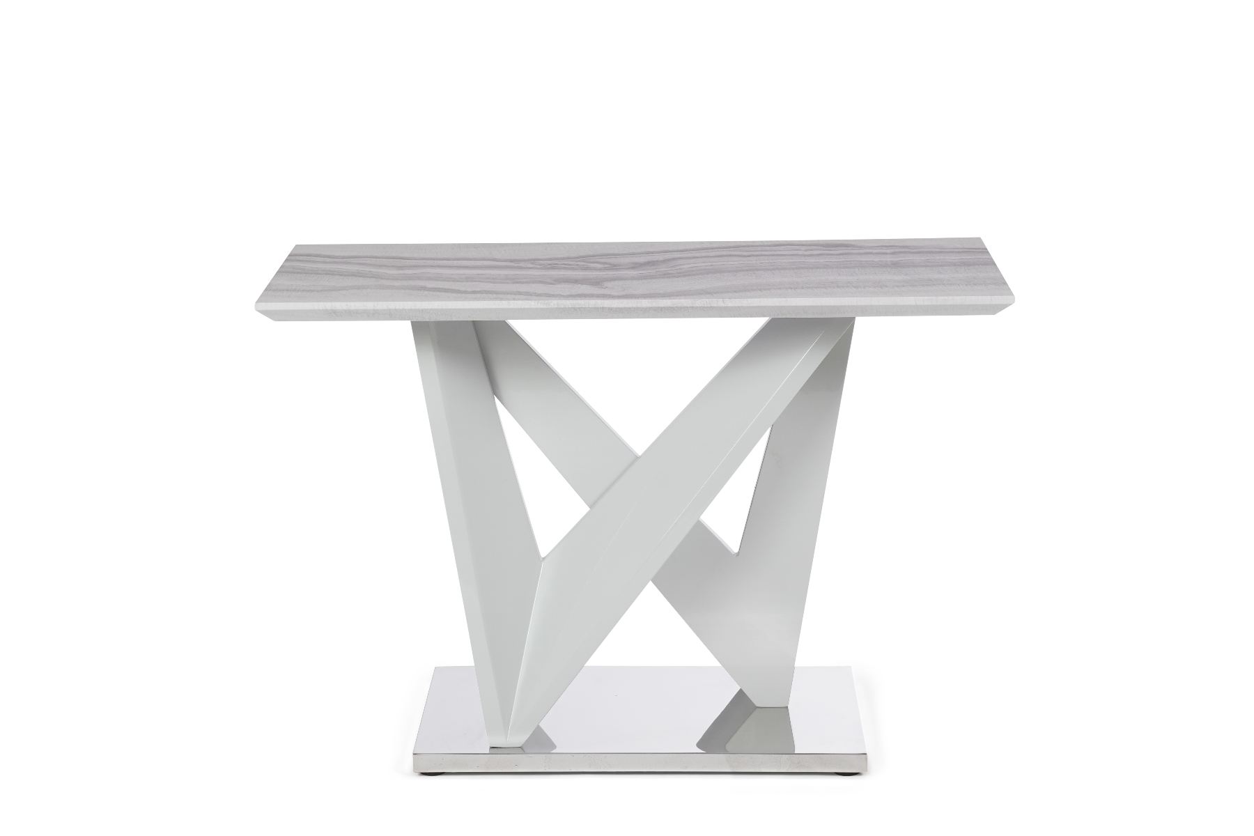 Photo 3 of Reims marble effect carrera light grey console table