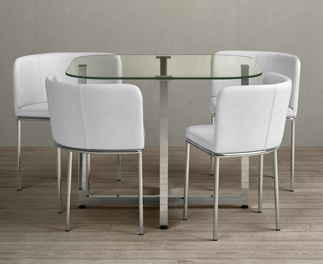 Glass stowaway dining table hotsell