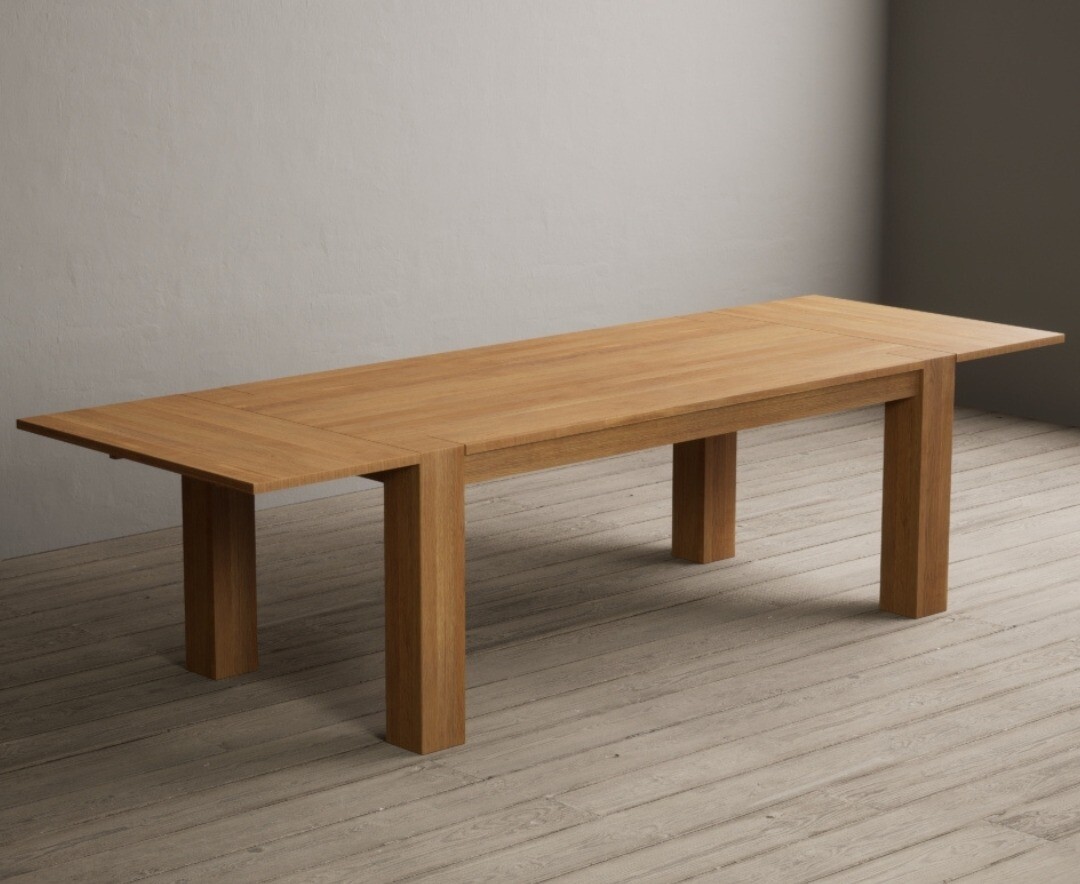 Product photograph of Extending Sheringham 200cm Solid Oak Dining Table from Oak Furniture Superstore