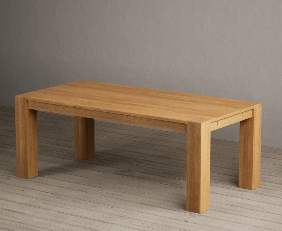 Product photograph of Sheringham 200cm Solid Oak Dining Table from Oak Furniture Superstore