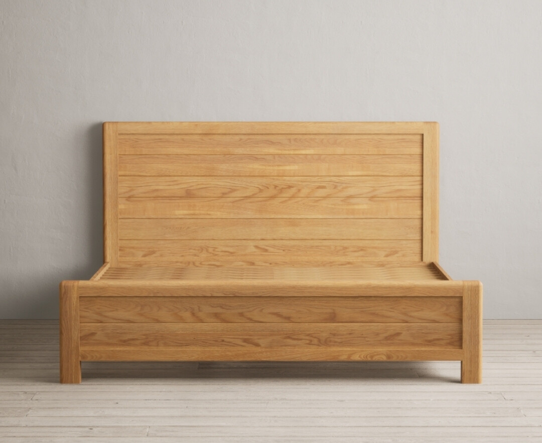 Somerton Curved Solid Oak Super King Size Bed