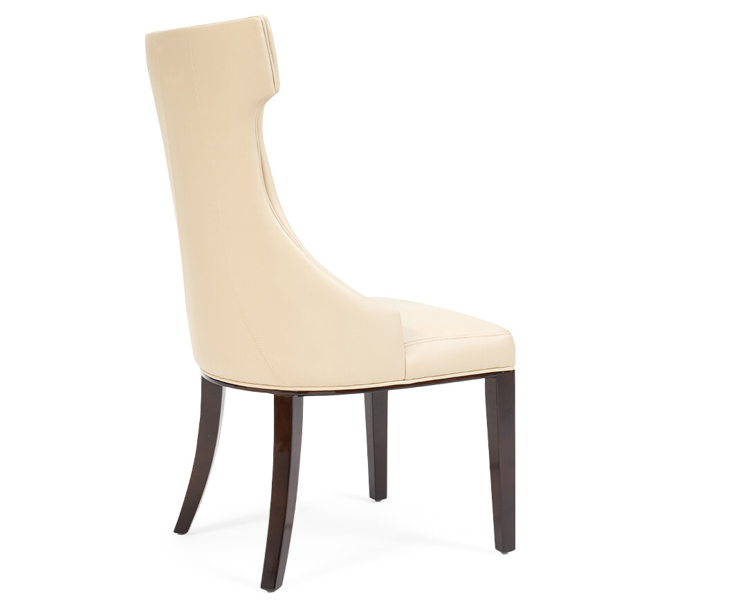 Photo 4 of Sophia cream faux leather dining chairs
