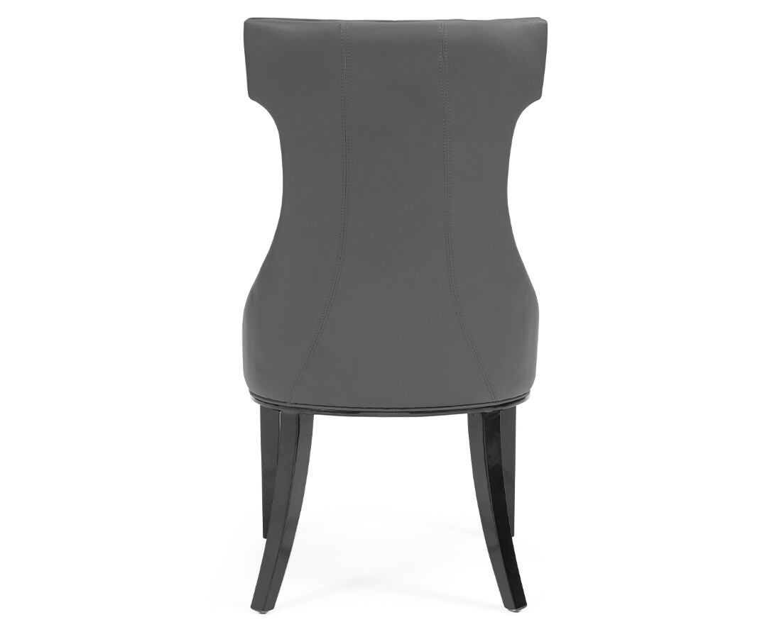 Photo 3 of Sophia grey faux leather dining chairs