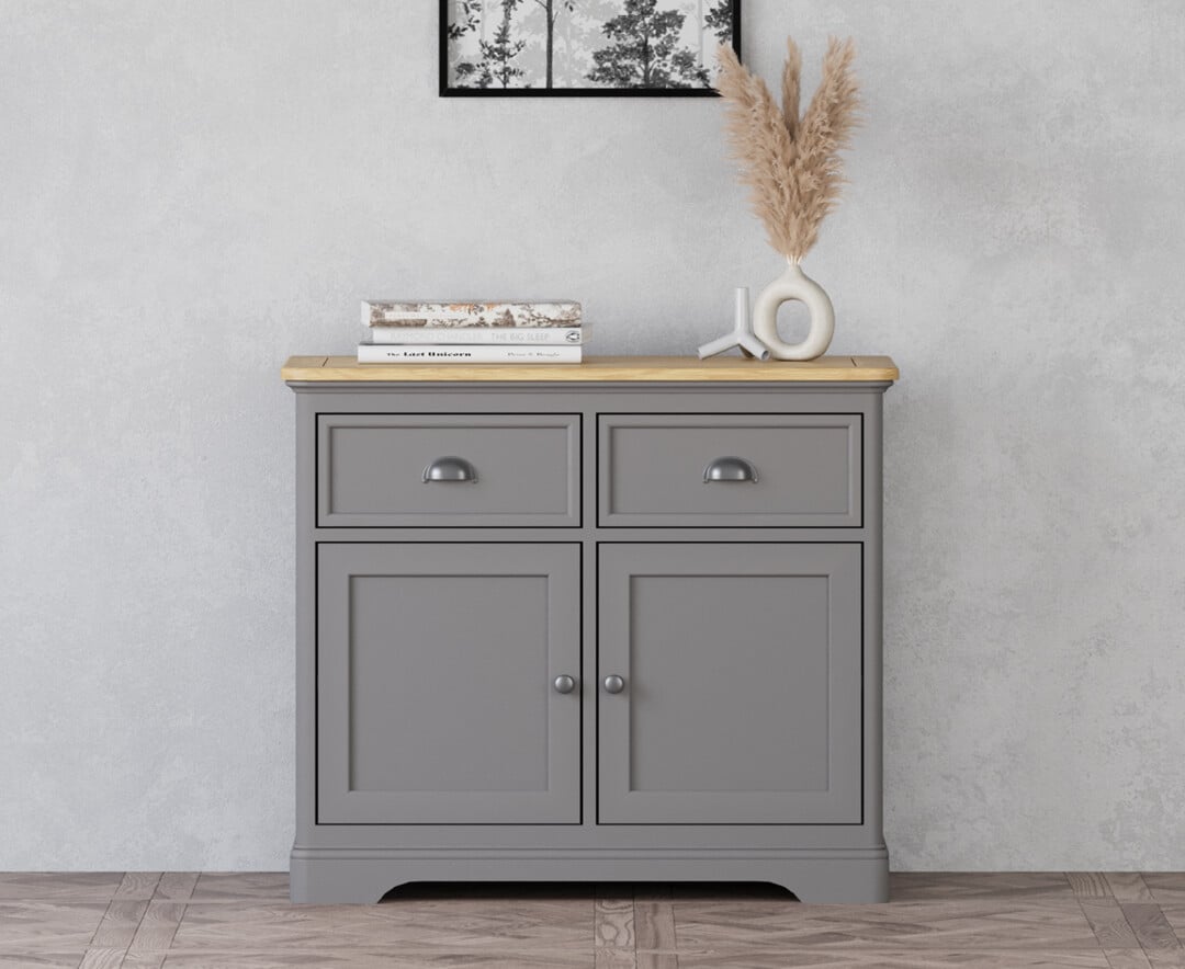 Felton Oak and Light Grey Painted Small Sideboard