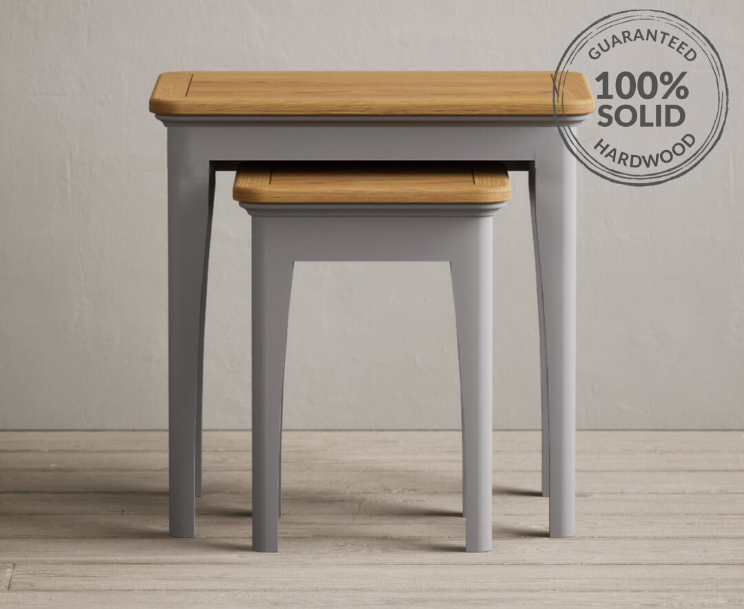 Light grey outlet nest of tables