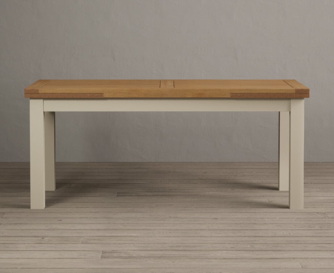 Extending Hampshire 180cm Oak And Cream Painted Dining Table