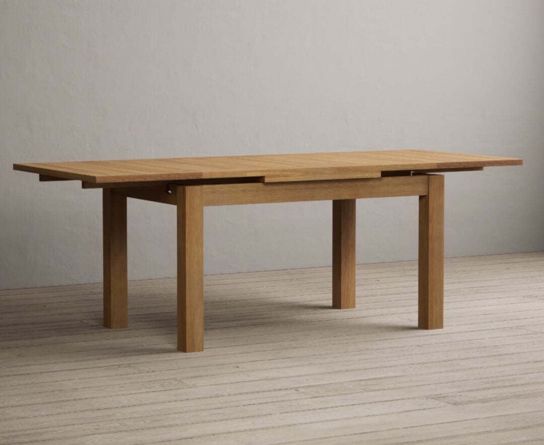 Product photograph of Extending Buxton 140cm Solid Oak Dining Table from Oak Furniture Superstore
