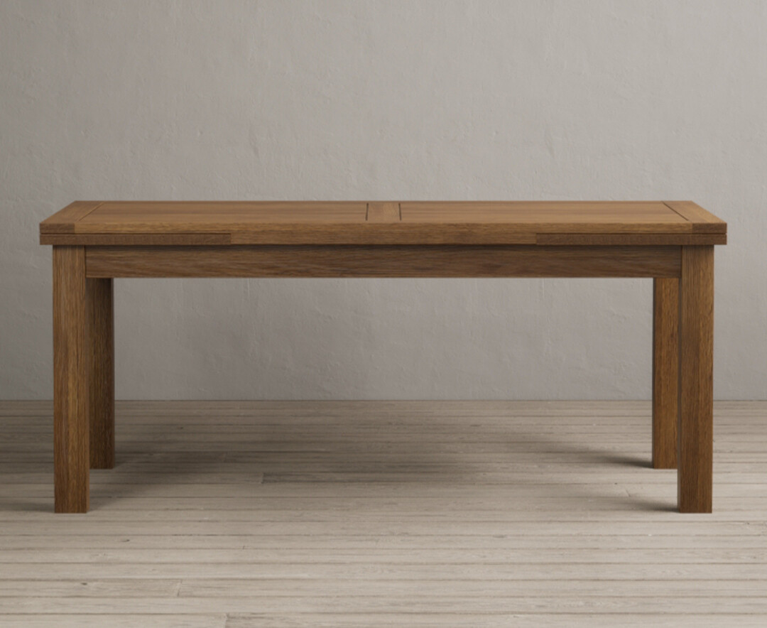 Product photograph of Extending Buxton 180cm Rustic Solid Oak Dining Table from Oak Furniture Superstore