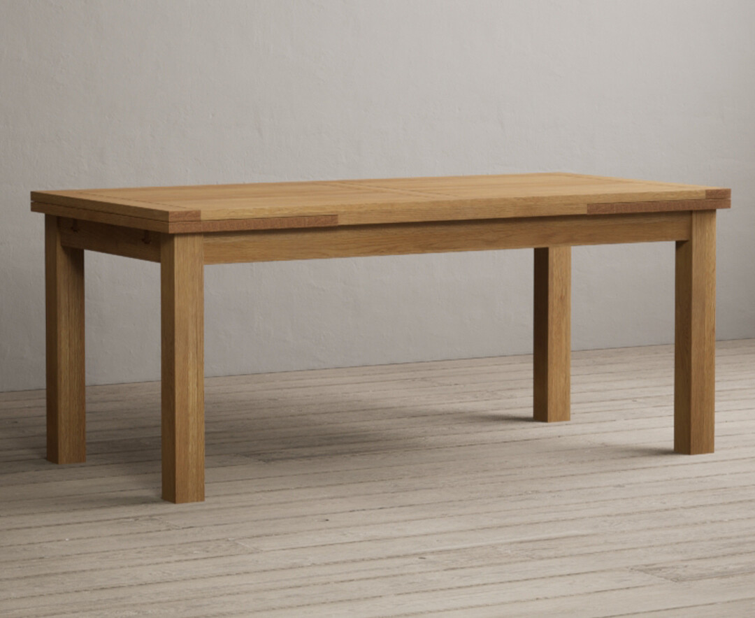 Product photograph of Hampshire 180cm Solid Oak Extending Dining Table from Oak Furniture Superstore