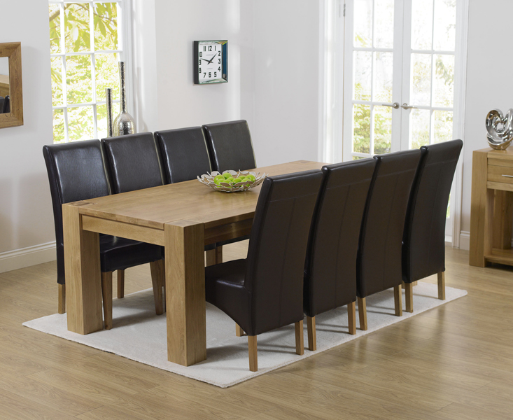 Thames 220cm Oak Dining Table With Cannes Chairs