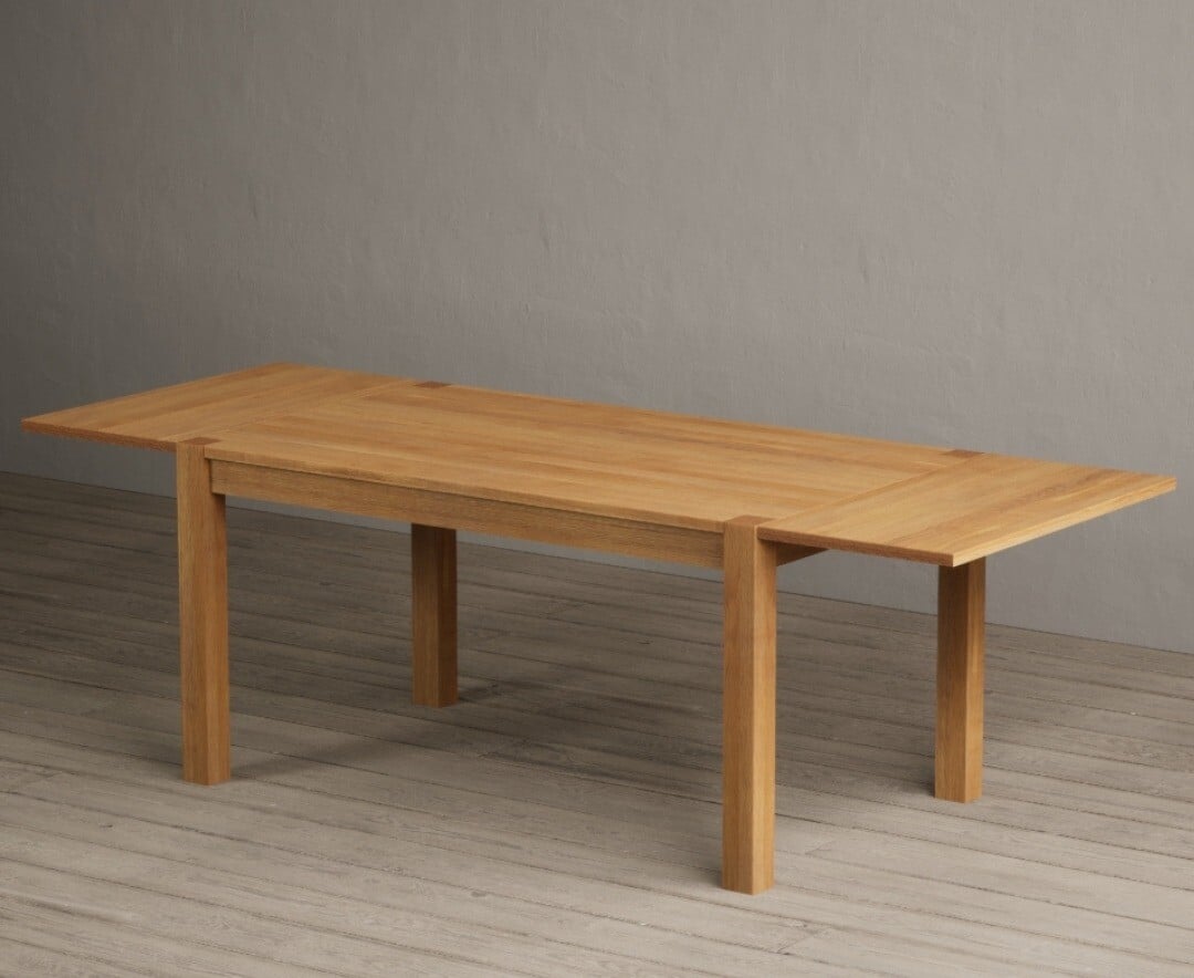 Product photograph of Extending Thetford 150cm Solid Oak Dining Table from Oak Furniture Superstore