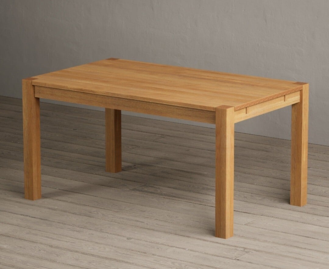 Product photograph of Thetford 150cm Oak Dining Table from Oak Furniture Superstore