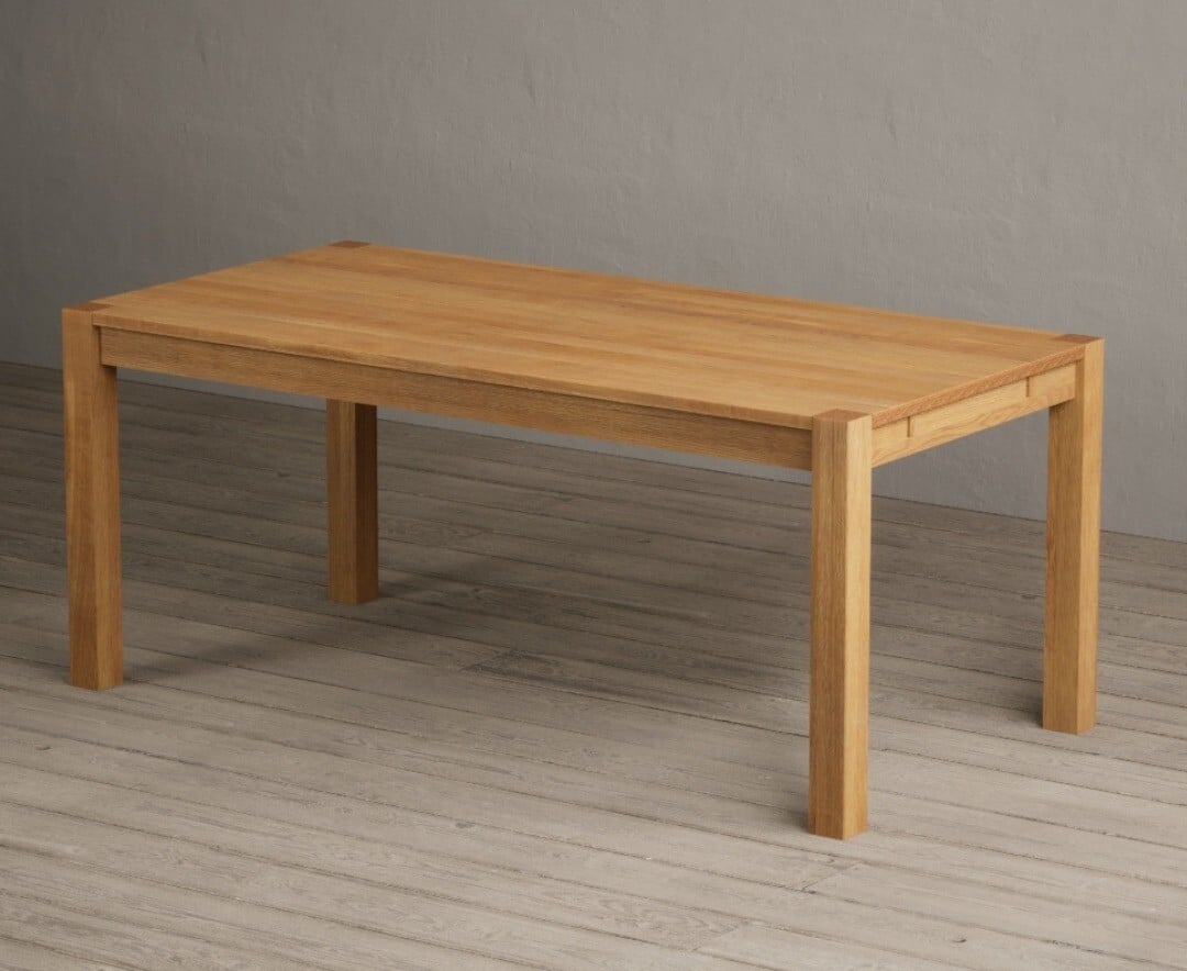 Product photograph of Thetford 180cm Oak Dining Table from Oak Furniture Superstore