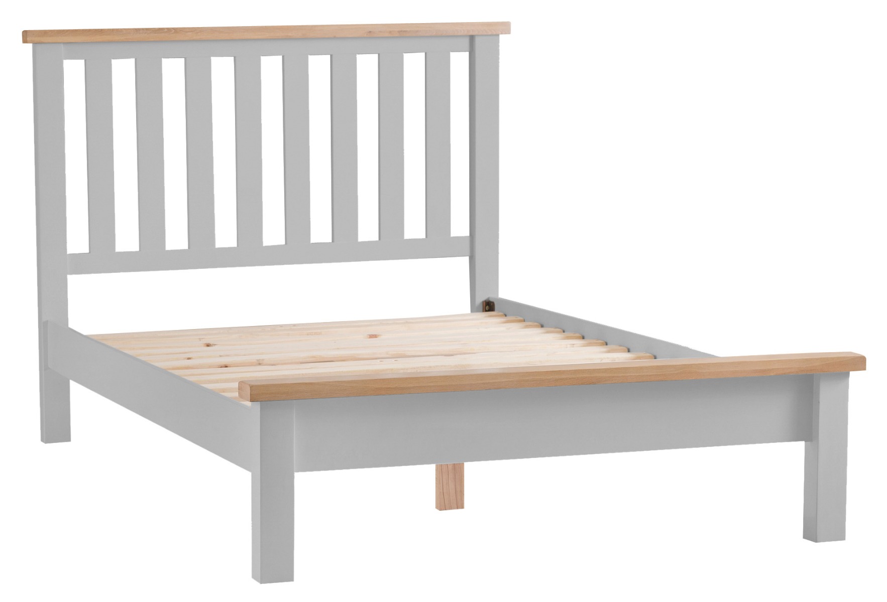 Willow Oak And Grey Kingsize Bed Frame, Grey Wooden King Size Bed Frame