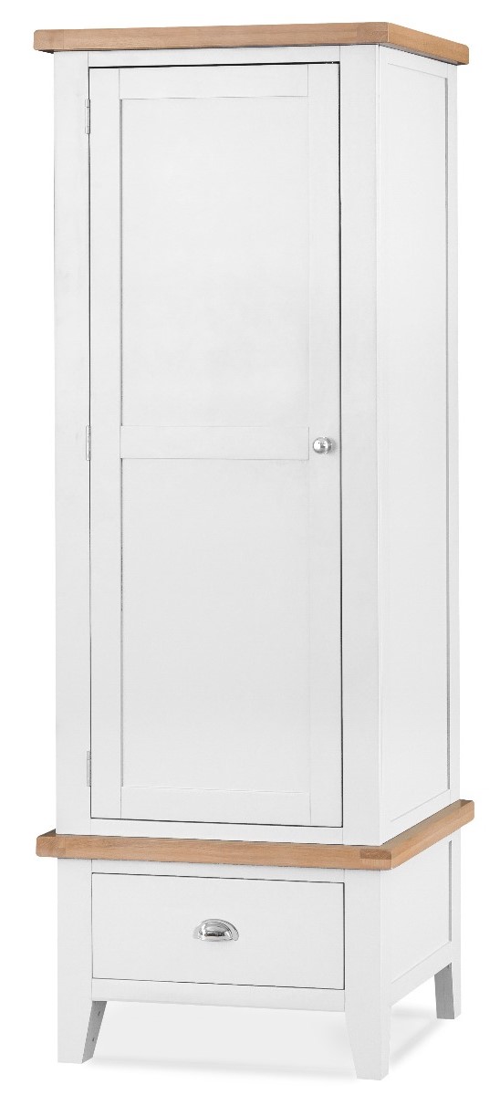 Eden Oak And White Single Wardrobe