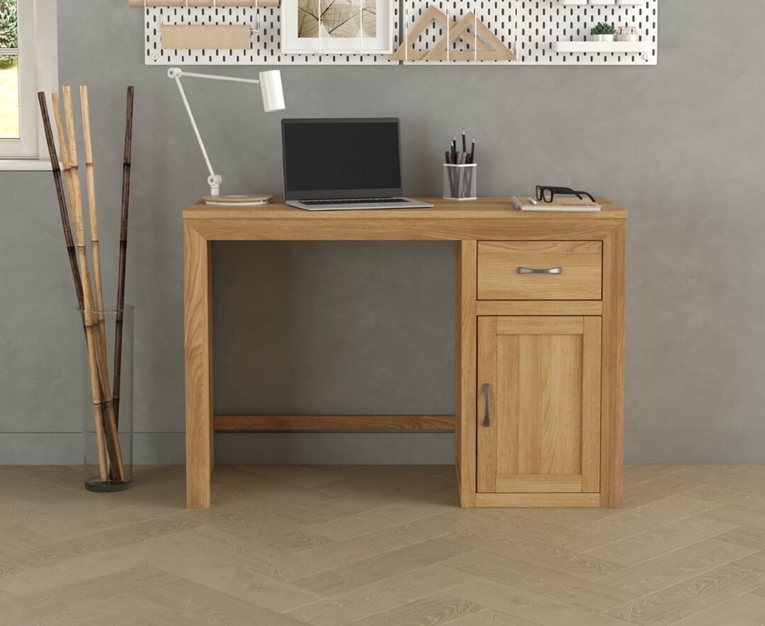 Tilt Solid Oak Computer Desk