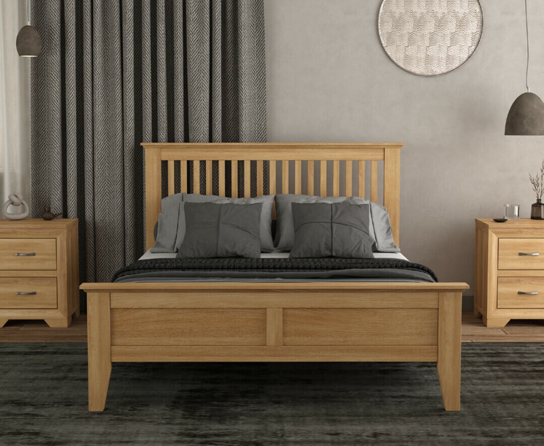 Tilt Solid Oak Double Bed