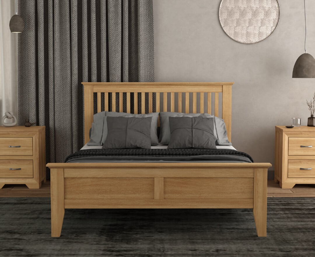 Tilt Solid Oak Kingsize Bed