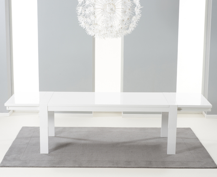 Photo 1 of Extending baltimore 200cm white high gloss dining table