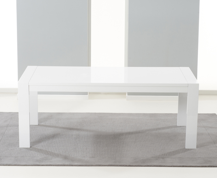 Extending Baltimore 200cm White High Gloss Dining Table