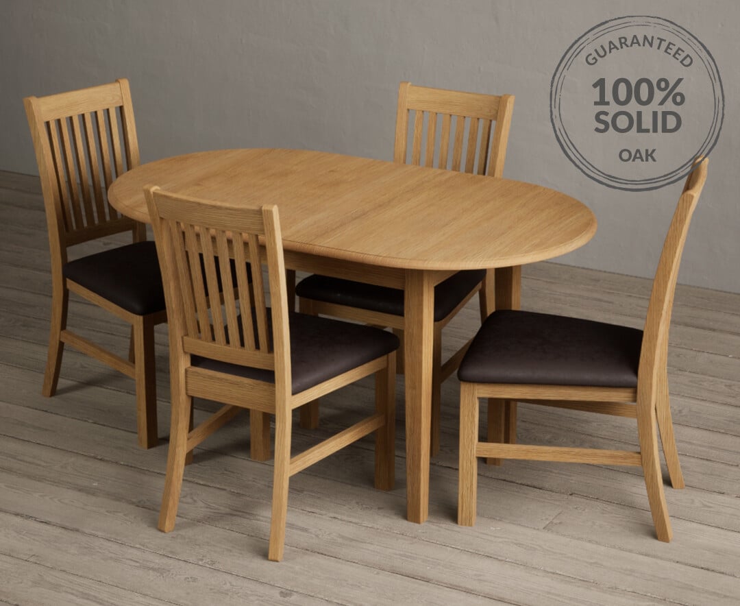 Solid wood store oval dining table