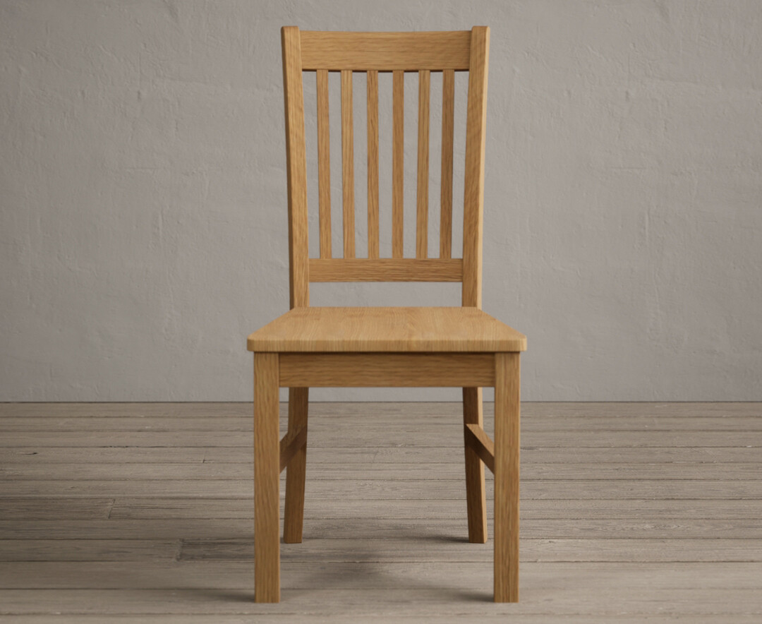 Product photograph of Warwick Solid Oak Dining Chair With Oak Seat Pad from Oak Furniture Superstore