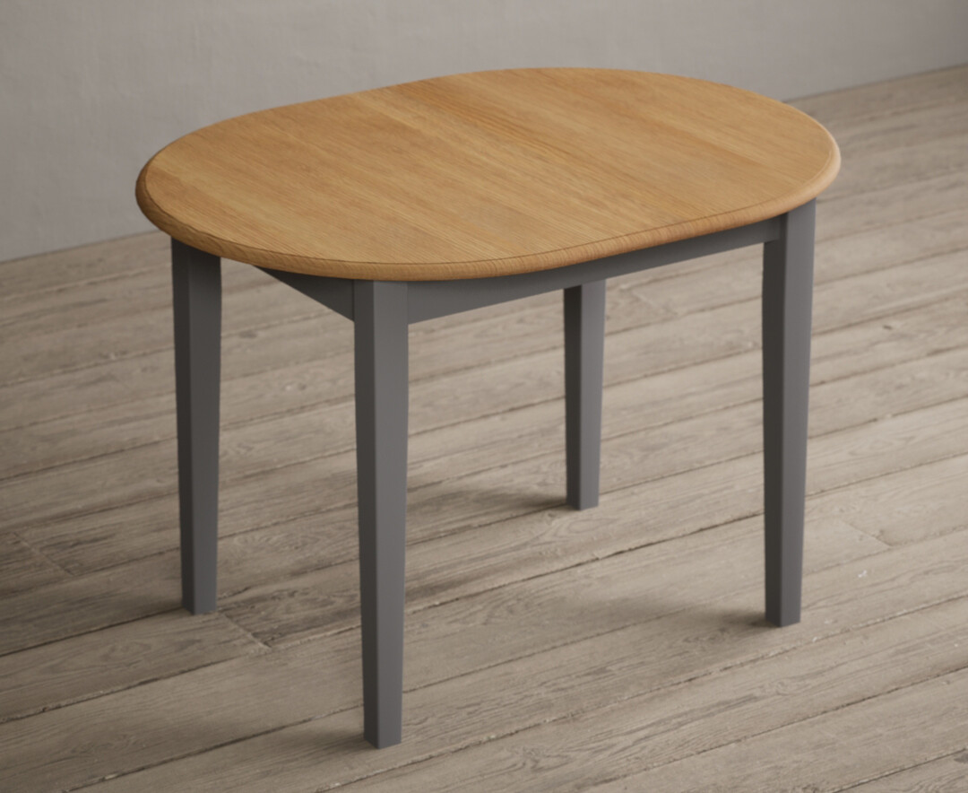 Warwick Oak And Light Grey Painted Extending Dining Table