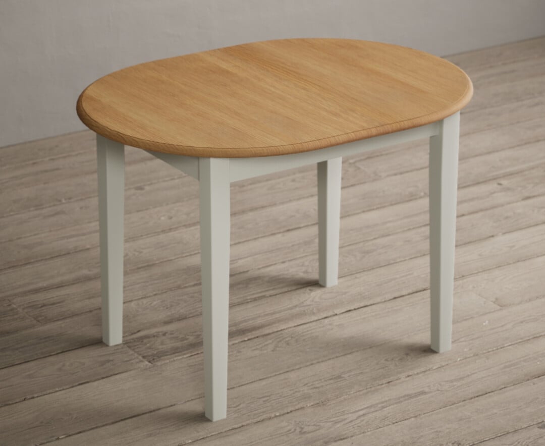 Warwick Oak And Signal White Painted Extending Dining Table