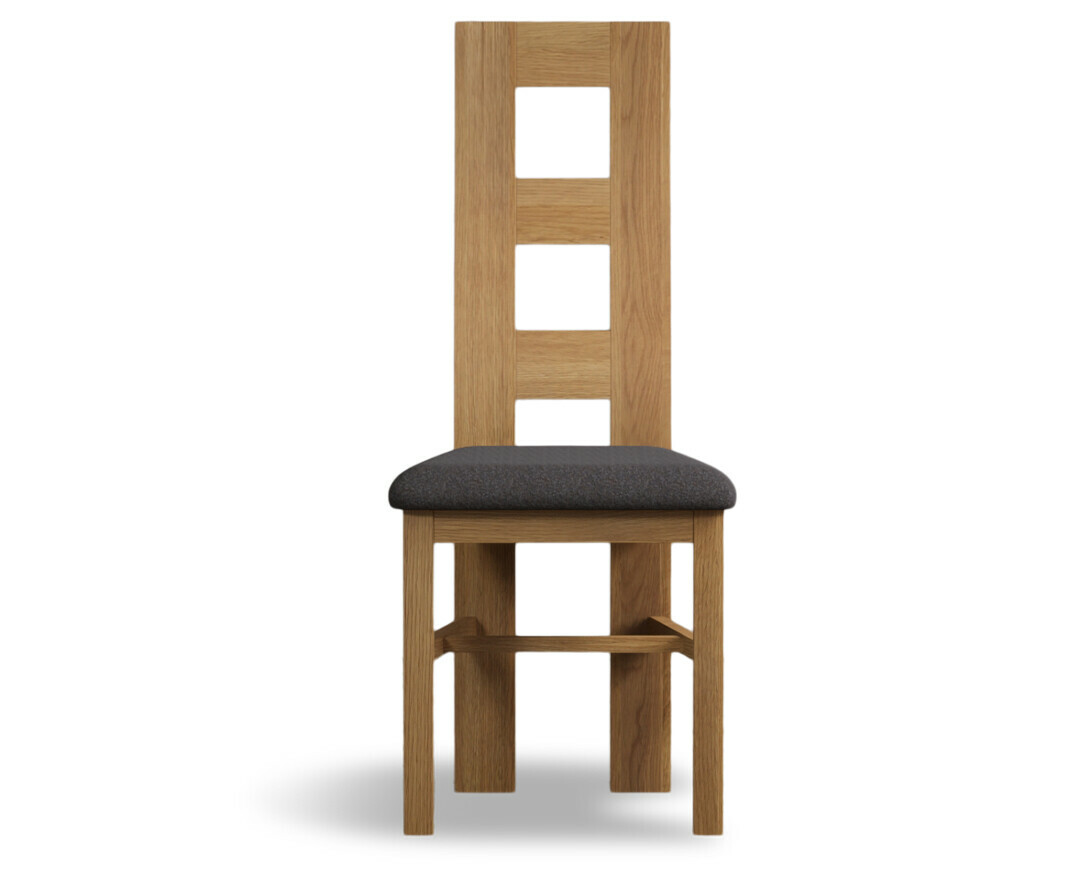 Product photograph of Charcoal Grey Natural Chairs from Oak Furniture Superstore