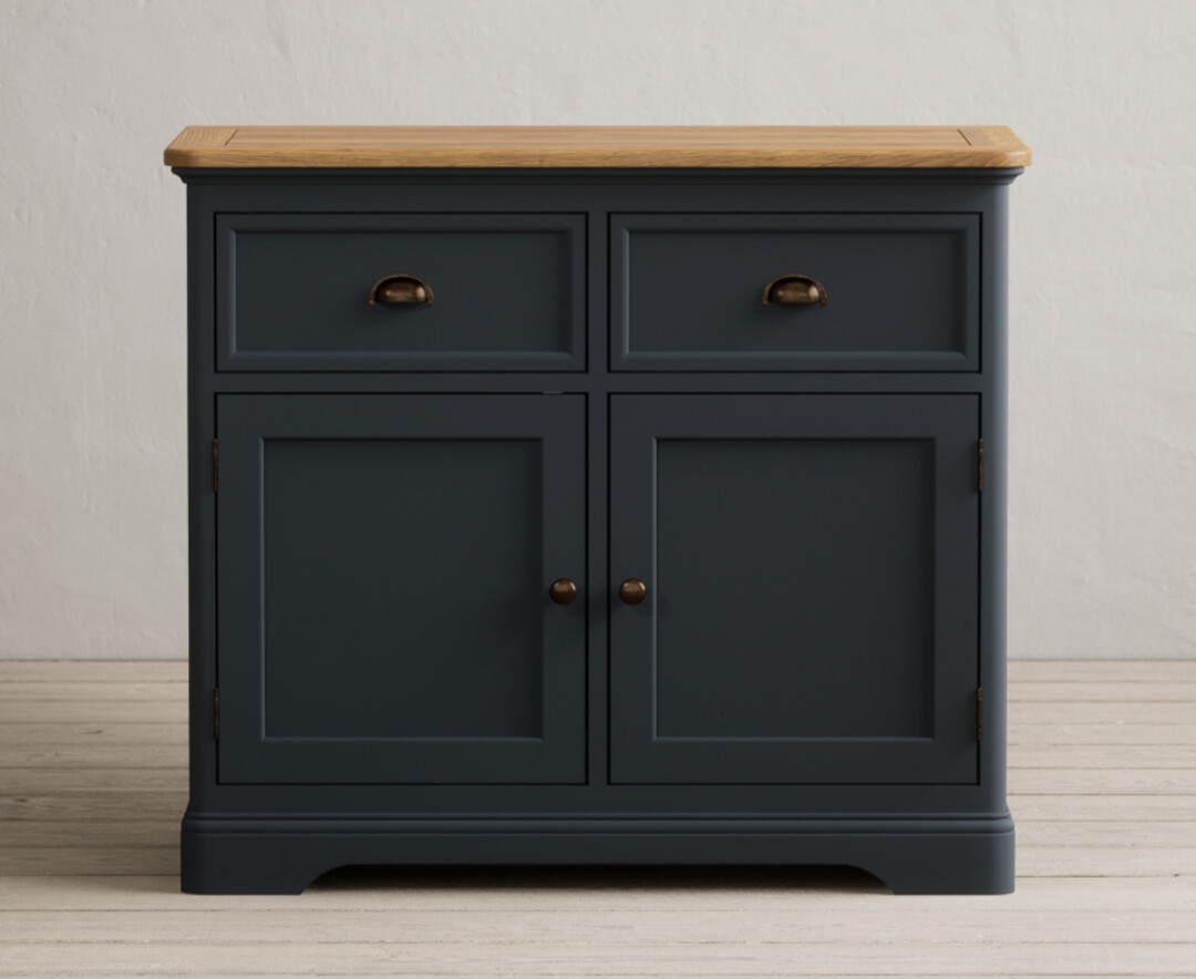 Bridstow Oak And Blue Painted Small Sideboard