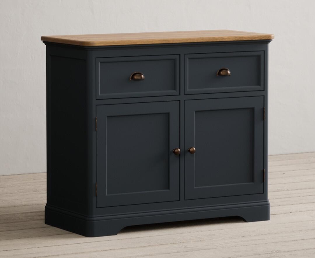Photo 1 of Bridstow oak and blue painted small sideboard