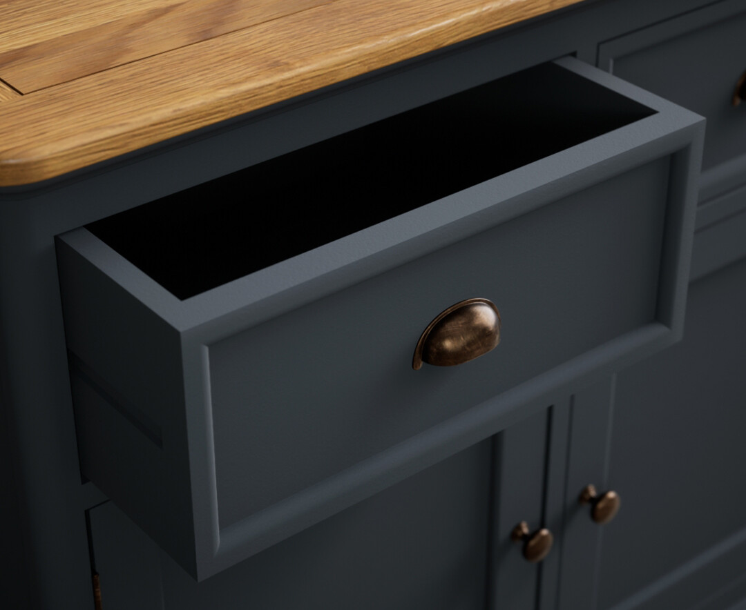 Photo 2 of Bridstow oak and blue painted small sideboard