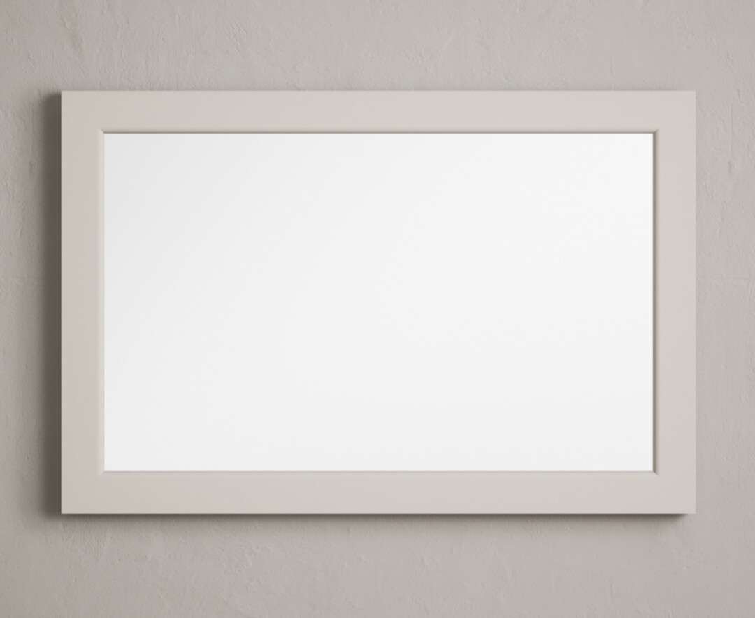 Product photograph of Soft White Painted 90cm Wall Mirror from Oak Furniture Superstore