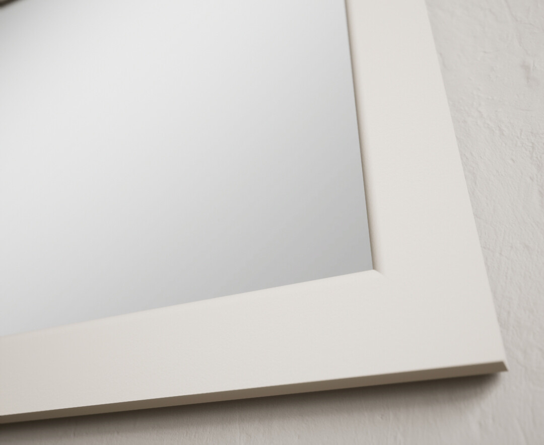 Photo 2 of Soft white painted 90cm wall mirror