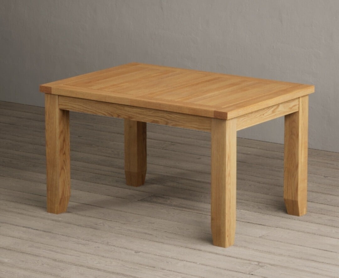 Product photograph of Extending Yateley 130cm Solid Oak Dining Table from Oak Furniture Superstore