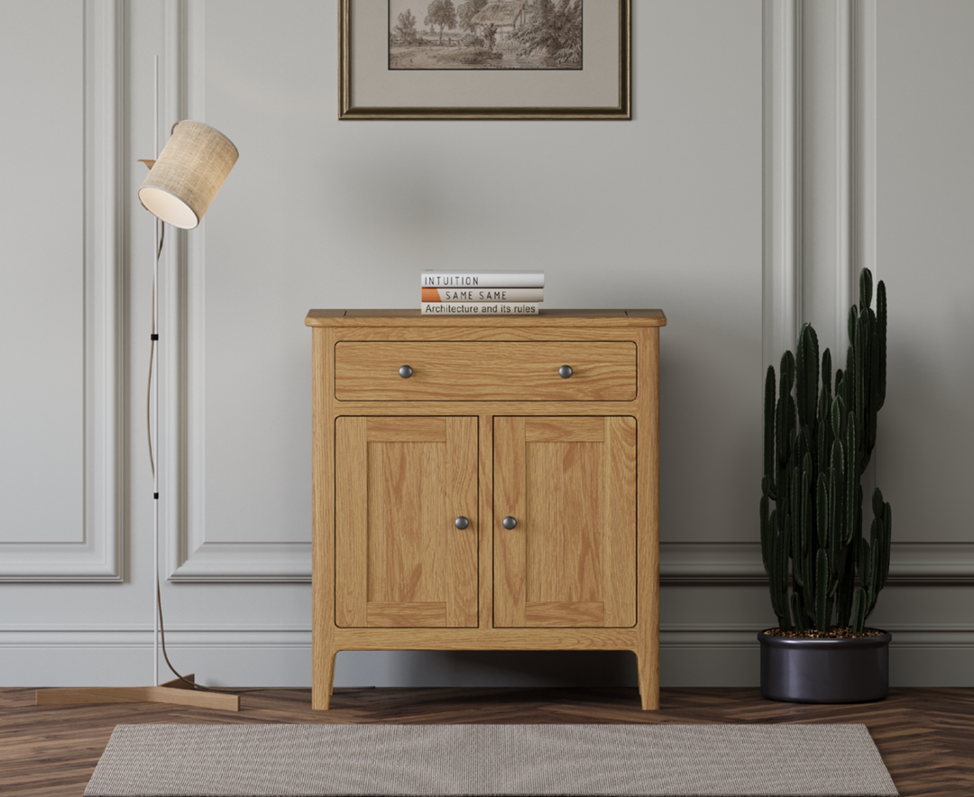 Product photograph of Loxton Solid Oak Hallway Sideboard from Oak Furniture Superstore