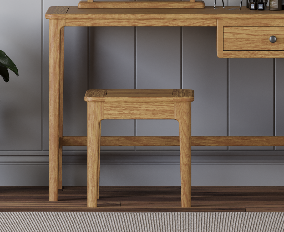 Loxton Solid Oak Dressing Table Stool