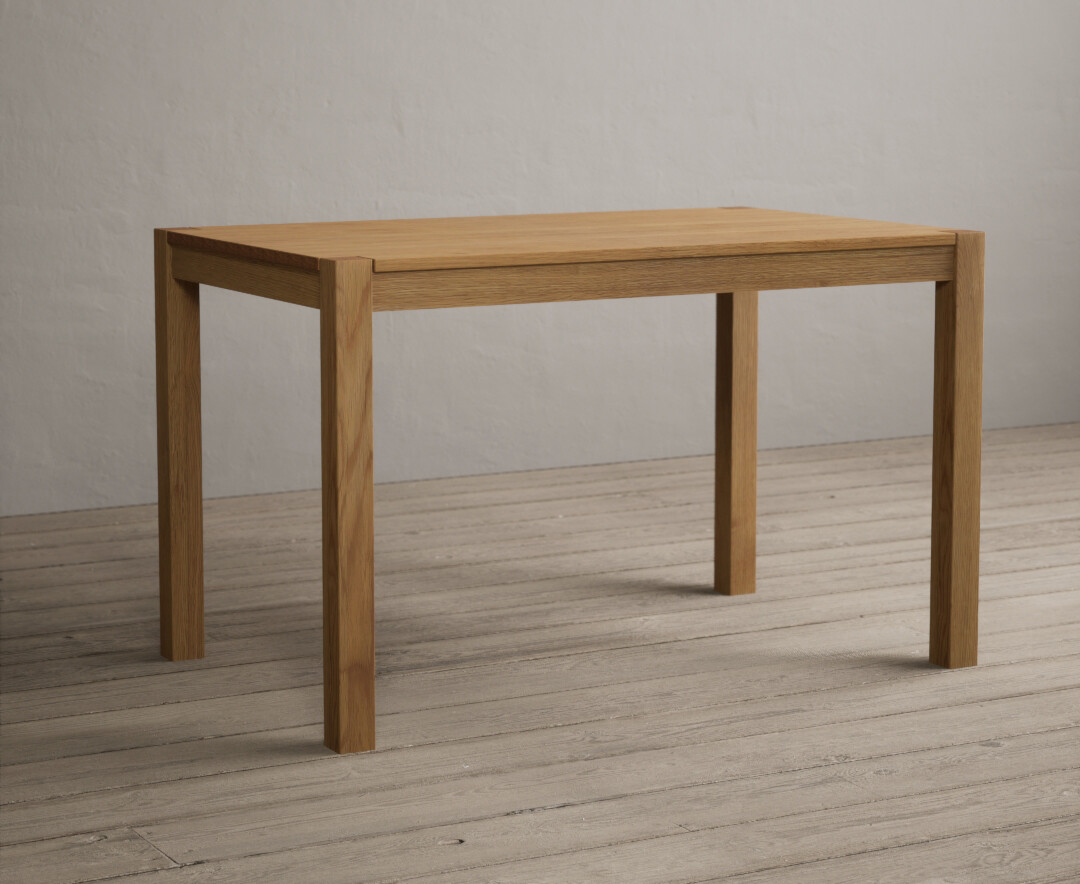 Product photograph of York 120cm Solid Oak Dining Table from Oak Furniture Superstore
